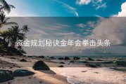 资金规划秘诀金年会拳击头条