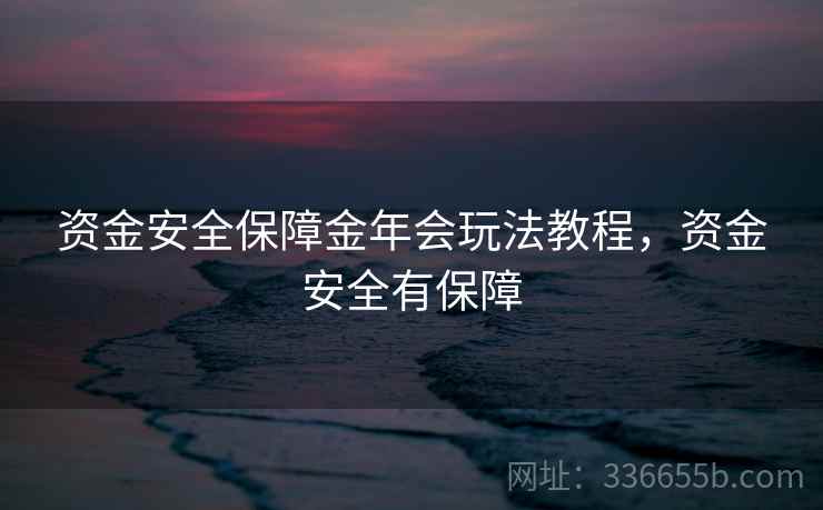 资金安全保障金年会玩法教程，资金安全有保障