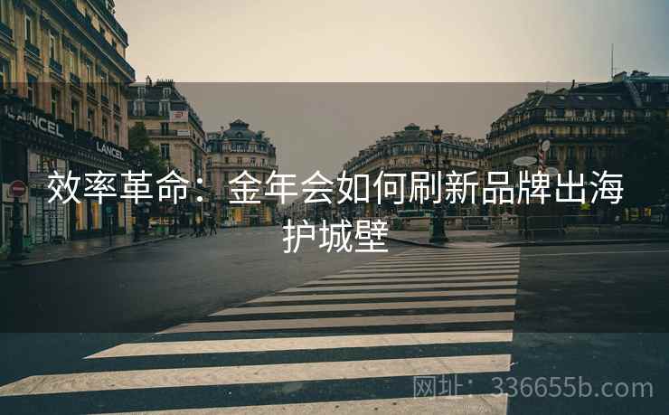 效率革命：金年会如何刷新品牌出海护城壁
