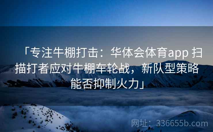 「专注牛棚打击：华体会体育app 扫描打者应对牛棚车轮战，新队型策略能否抑制火力」