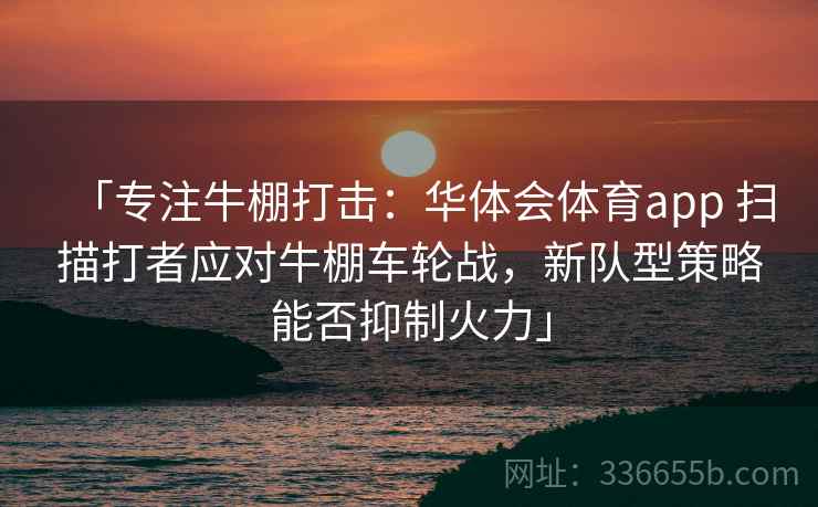 「专注牛棚打击：华体会体育app 扫描打者应对牛棚车轮战，新队型策略能否抑制火力」