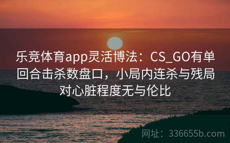 乐竞体育app灵活博法：CS_GO有单回合击杀数盘口，小局内连杀与残局对心脏程度无与伦比